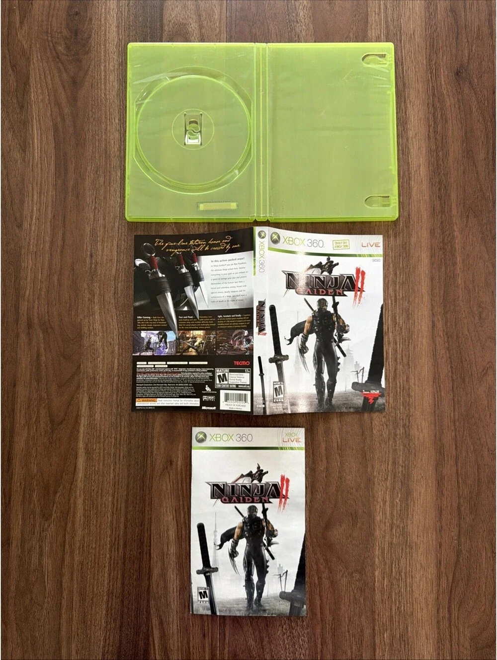 Replacement Case, Artwork & Manual Only Ninja Gaiden II Xbox 360